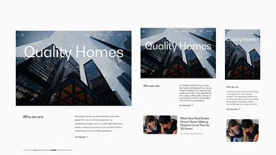 Quality Homes - Responsive Landing Page design interaction design landing landing design landing page design motion design ui user interface ux web web design web page website website design website ui website user interface