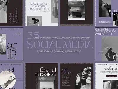 AESTHETIC INSTAGRAM TEMPLATE KIT 3d app branding design graphic design illustration logo ui ux vector