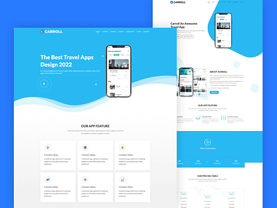 App Landing Page HTML Template - Carroll simple app landing