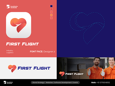First Flight New Logo Designed by BrandWorks app branding design graphic design illustration logo typography ux vector