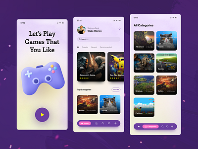 Mobile Game UI - UI/UX Design designing game design game mobile app game screens high fidelity design mibile app mobile mobile screens play game ui uiux