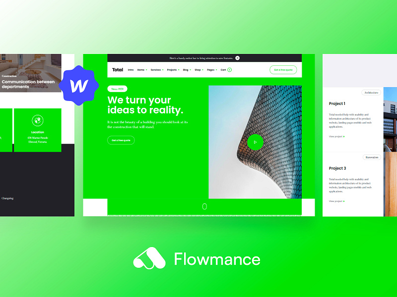 Total Architecture Webflow Template agency template architecture design illustration logo template ui webflow webflow template webflowtemplate websitedesign