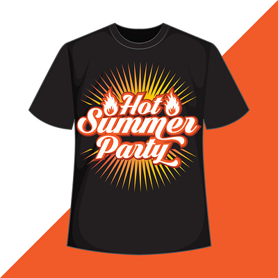 Hot Summer Party t shirts design natural