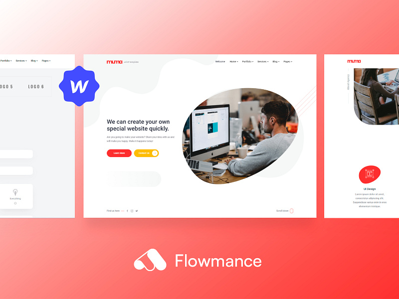 Muma Creative Webflow Template agency template creative design illustration logo template ui webflow webflow template webflowtemplate websitedesign