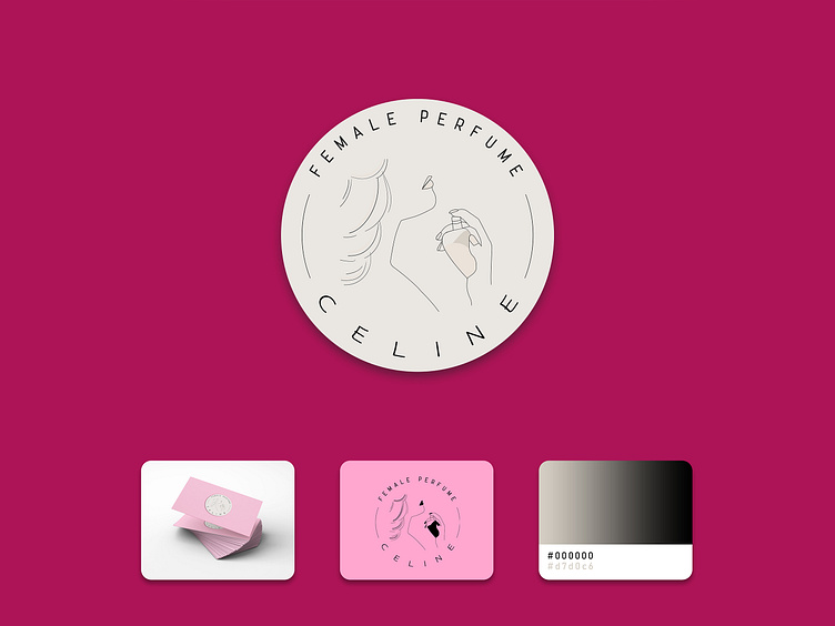 CELINE Female Perfume  Logo Design & Shopping Bag by Liosatech on Dribbble