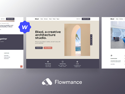 Bixol Architecture Webflow Template agency template architecture design illustration logo template ui webflow webflow template webflowtemplate websitedesign