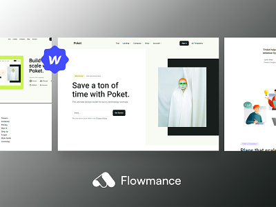 Poket Startup Webflow Template agency template design illustration logo startup template ui webflow webflow template webflowtemplate websitedesign