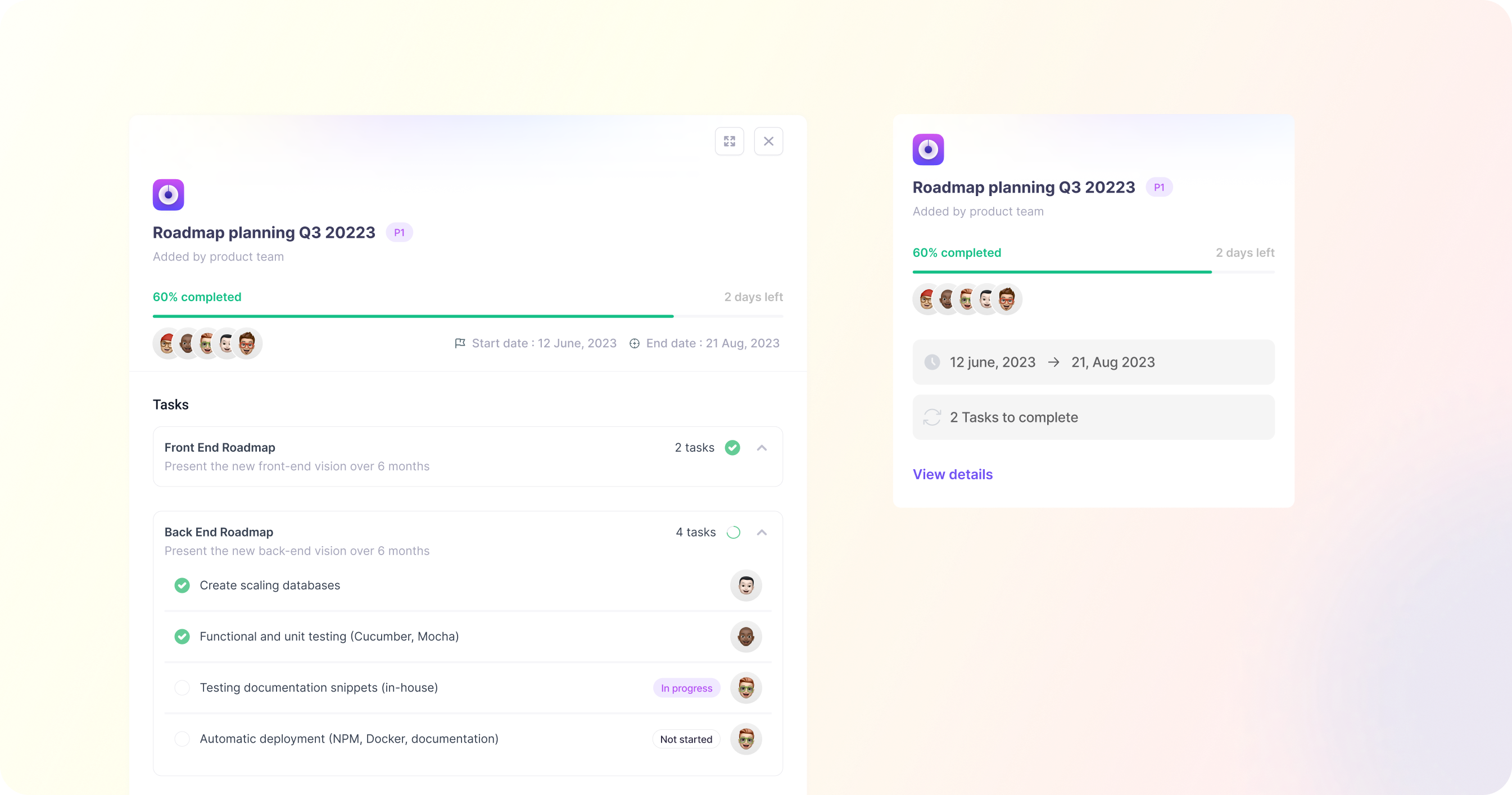 Drawer for Clyde apple asana drawer notion task widget