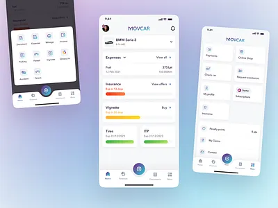 Car & Fleet Manager - Mobile App app car car manager clean design interface mobile ui ux vehicle