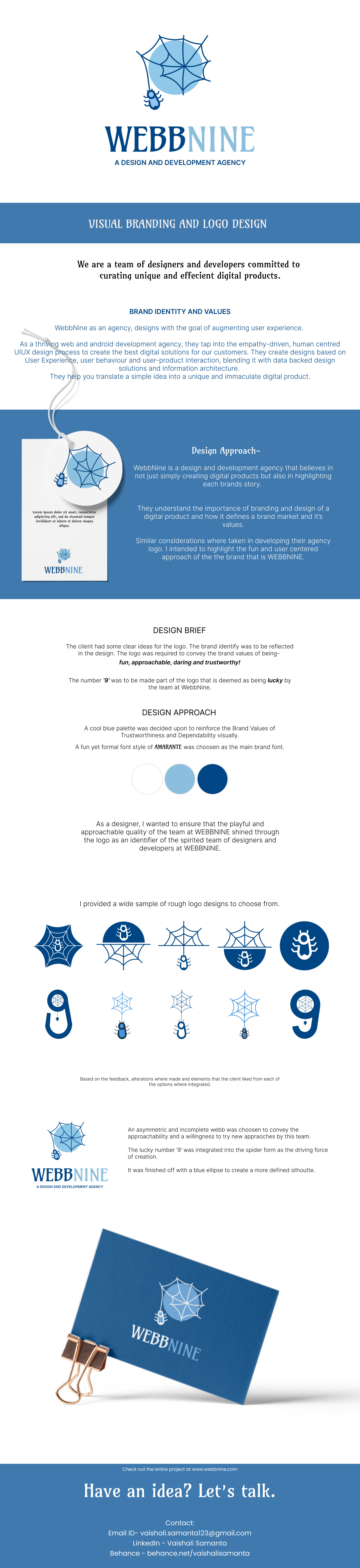 Logo Design for WebbNine- Design and Development agency branding design figma graphic design illustration illustrator logo logodesign photoshop