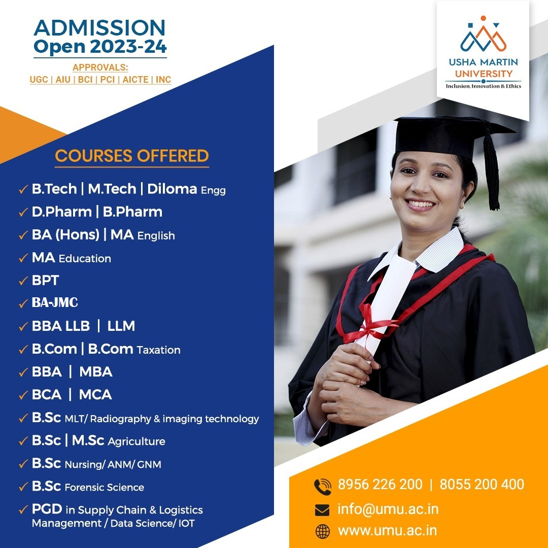 Usha Martin University: Top University in Ranchi by Myfirst College on ...