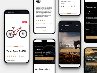 E-commerce Bike Marketplace adaptive app art bicycles branding byc daily dark design e commerce figma iphone sport ui ux