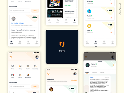 Unive - An app for college app college design education figma inspiration mobile productdesign ui uiuxdesign