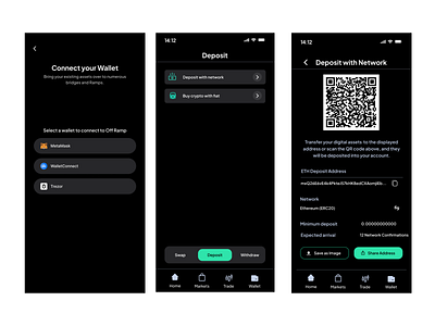 Wallet Connect blockchain crypto defi design ui