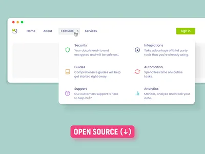Responsive Flyout Menus clean components dropdown dropdown menu fly out flyout flyout menus free freebie github menu minimal navigation open source responsive responsive design ui design user interface ux design web design