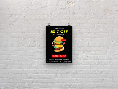 Poster Design For Food Cafe adobe illustrator branding cover art creative design design flyer design food poster graphic design illustration logo poster desgin typography ui