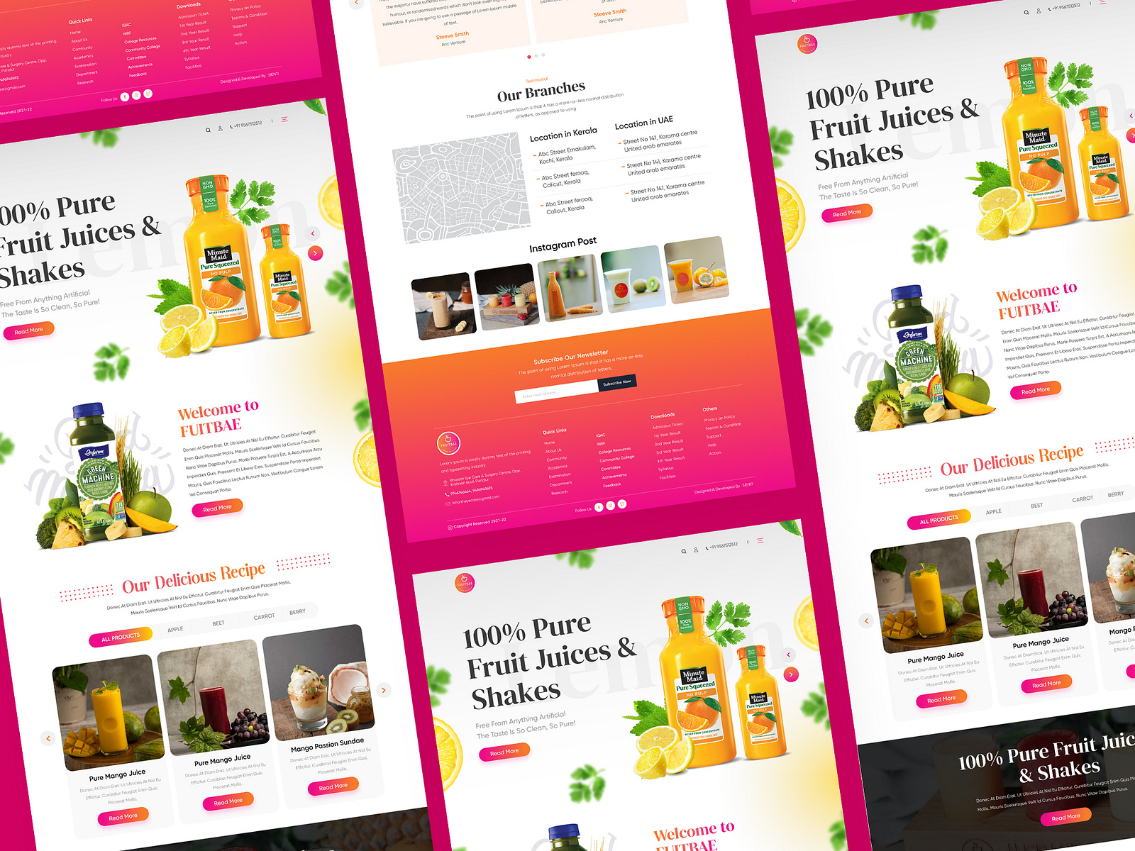 Fruit Bae Website Design Concept by habeebofficial on Dribbble