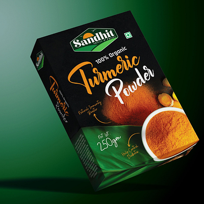 Turmeric Powder Packaging | Spices Packaging Design box box packaging box packaging design creative design agency design food box packaging food packaging design graphic design logo design packaging packaging design packaging design agency product box packaging product packaging spice packaging spice packaging design spices turmeric powder turmeric powder packaging