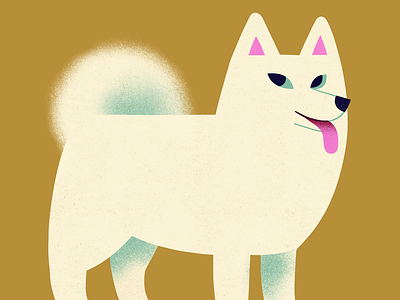 Samoyed animals dog dogs illustration pet pet illustration procreate samoyed simple stylized