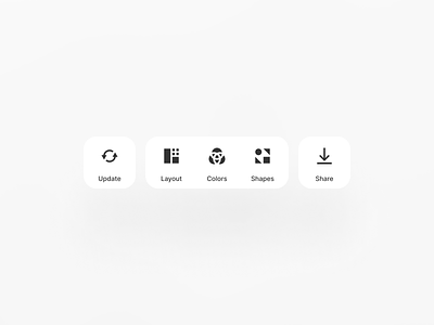 Navigation bar button clean generative art geometric icons ios layout menu minimalist mobile mobile app mobile design navbar navigation shapes share swiftui ui ui design update