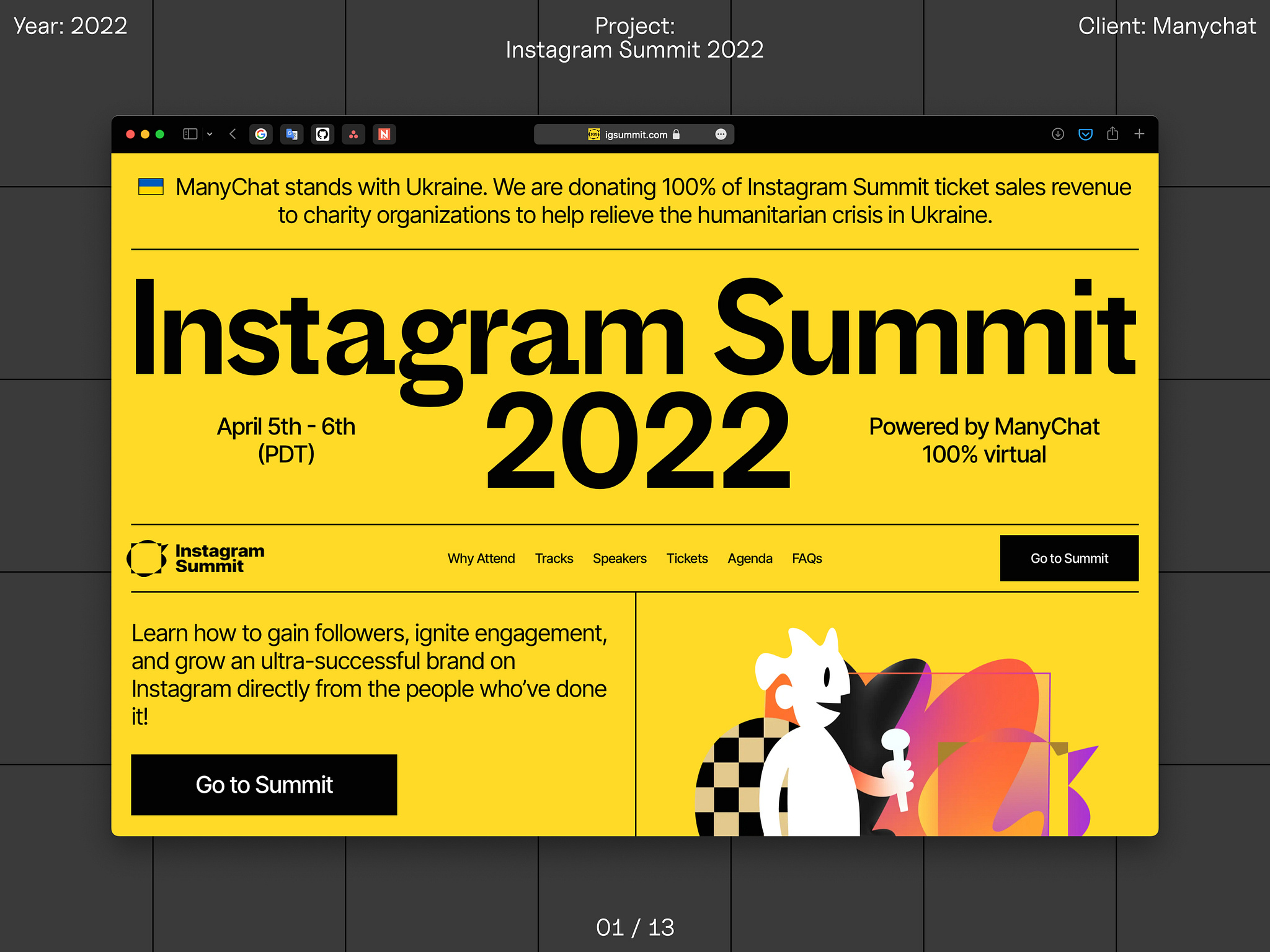 Instagram Summit 2022 homepage by Sergey Lisovskiy on Dribbble