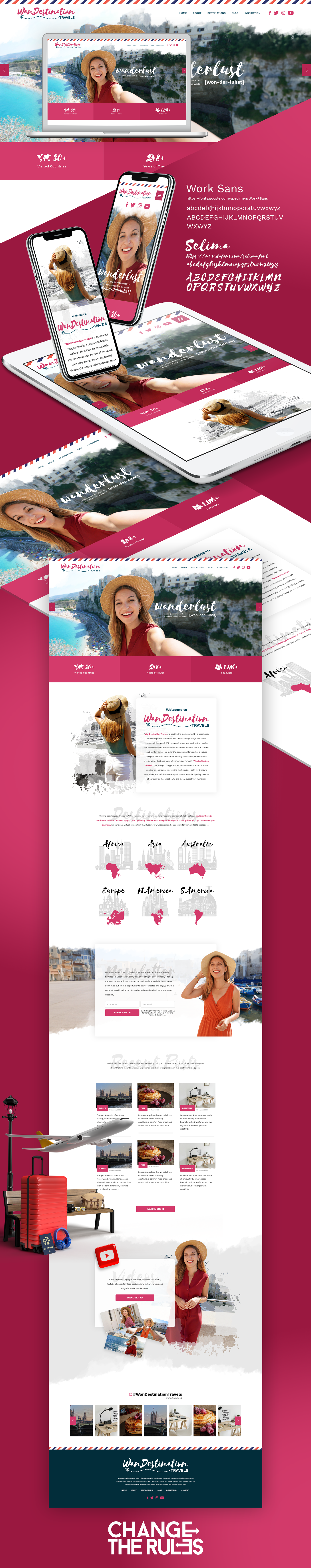 WanDestination Travels Responsive Web Design bootsrap design responsive web design ui ux