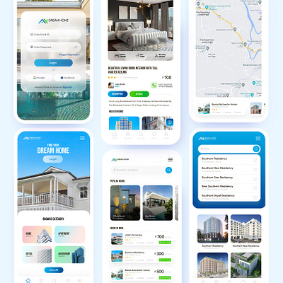 Real Estate Mobile App Ui Design adobe photoshop ui ui design uiux web design website