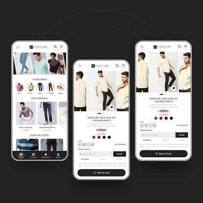 Fashion Mobile App Design ui design uiux web design website
