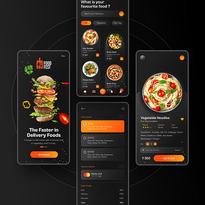 Food Fest Food Delivery App Design adobe photoshop ui design uiux web design website