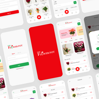 Flower Pot Folwer App Design adobe photoshop ui ui design uiux web design website