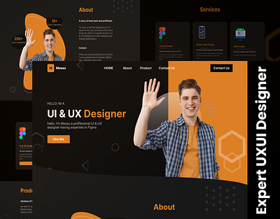 Personal Portfolio Design | UI UX Design figma landing page personal portfolio portfolio design thumbnail ui design uiux designer portfolio web design