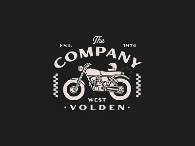 The Motorcycle Company automotive brand branding helmet illustration logo machine motorbike motorcycle tshirt design vintage west