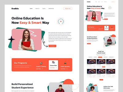 Online Course Landing Page appdesign branding dailyui design designinspiration dribbble education landing page figma graphic design online education ui uidesign uiinspiration uiux userexperience userinterfacedesign website design websitedesign websitedesigner