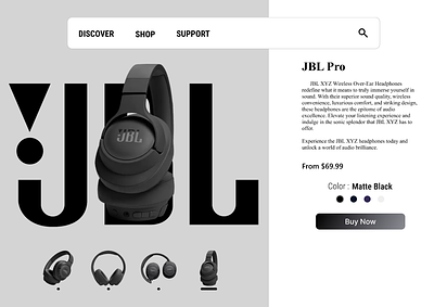JBL Pro E-Commerce Website #DailyUI 3d branding design ecommerce graphic design minimalist multicolor design ui user experience user interface ux