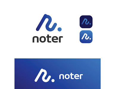 N – Noter Logo Concept // For SALE brand branding crative logo design graphic design icon illustration letter n logo logo design logos n