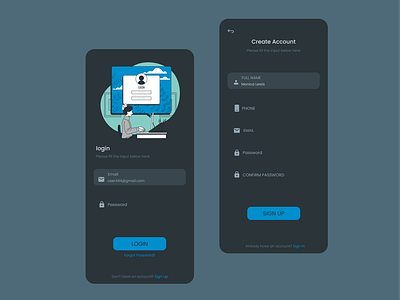 Login & Signup design loginsignup ui