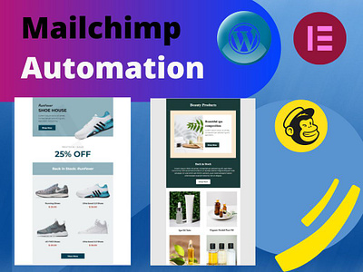 You will get a complete setup of Mailchimp automation businesswebsite digitalmarketing dropshipphing ecommerce elementorlanding emailmarketing mailchimp mailchimpautomation mailchimpcampaign mailchimptemplate responsivewebsite squeezepage woocommerce wordpress wordpresslanding wordpresswebsite