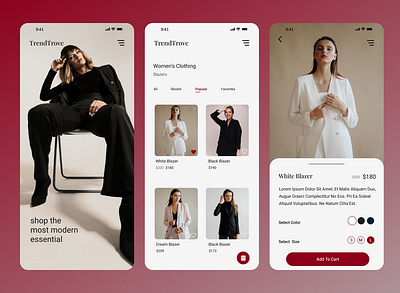 Fashion shop app eleganceindesign elegantui fashionapp ui uifashion