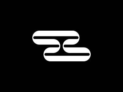 Abstract Mark abstract black branding geometric icon logo mark round shape simple symbol white