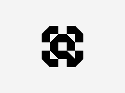 Q + Scan Mark app icon black branding brandmark code custom mark icon logo modern q letter q letter mark qr scan simple square