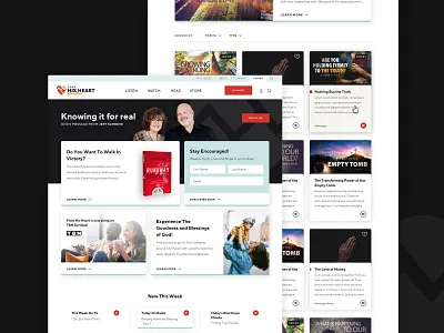 From His Heart Ministries Web Redesign audio branding cards charlotte design ecommerce glossary graphic design illustration library logo ministry store ui web website