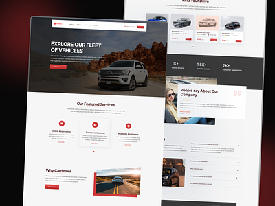 Car Dealer website Design figma ui design uiux user interface web design