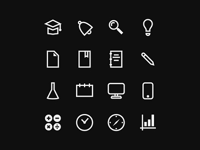 Educational Icon Set design edu icon educational flat graphic design icon icon set vector