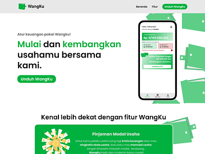 WangKu - Aplikasi Peminjaman Modal untuk Pelaku UMKM app branding design graphic design illustration logo typography ui ux