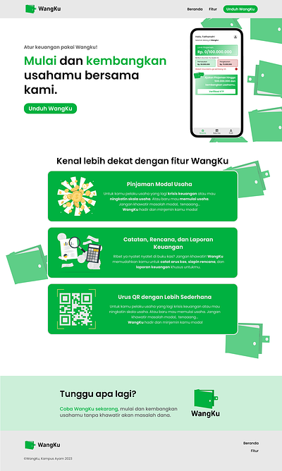 WangKu - Aplikasi Peminjaman Modal untuk Pelaku UMKM app branding design graphic design illustration logo typography ui ux