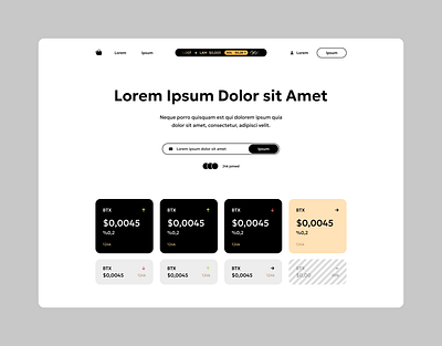 Crypto Landing Page coin crypto ui ux web