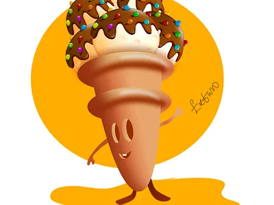 IceCream Guy affinitydesigner branding design graphic design illustration illustrator logo ui ux vector