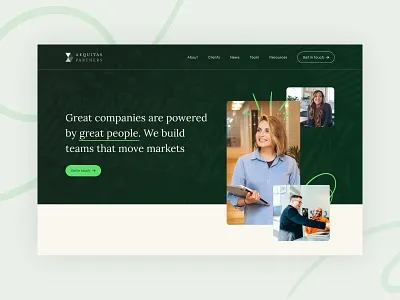 Concept for Aequitas Partners recruitment clean design illustration minimal ui ux web