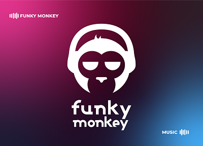 FUNKY MONKEY app branding design graphic design logo logo desidn vector