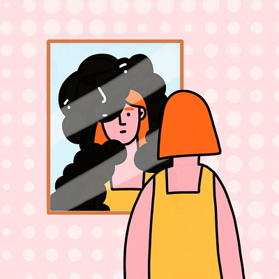 Depression3 character designer flat graphic design illustration illustrator woman